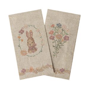 Maileg Șervețele Din Hârtie Lapin de Pâques, Nisipiu/Roz, 20 buc.