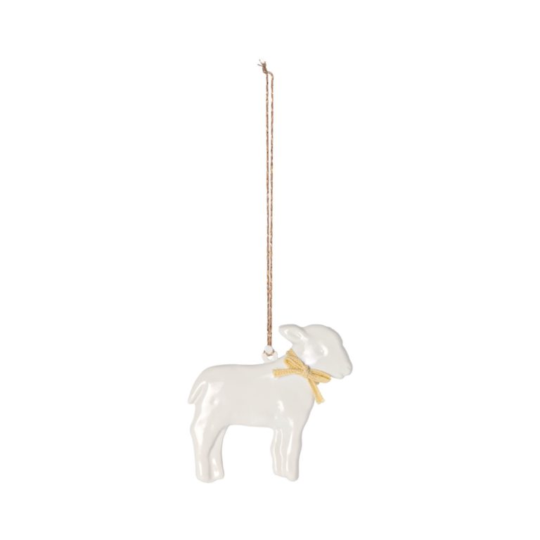 Maileg Metal Ornament, Lamb - Yellow