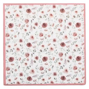 Napkins, Roses, Set of 20, 33x33 cm