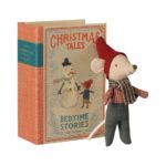 Maileg Christmas Mouse, Baby in Book - Main Image