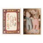 Maileg Twins, Baby Mice in Matchbox – Checker - Main Image