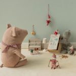 Maileg Christmas Twin Mice, Little Sister and Brother in Book - Gallery Image