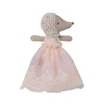 Maileg Baby Mouse in Gown – Powder - Main Image