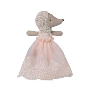 Maileg Baby Mouse in Gown – Powder