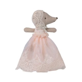 Maileg Baby Mouse in Gown – Powder