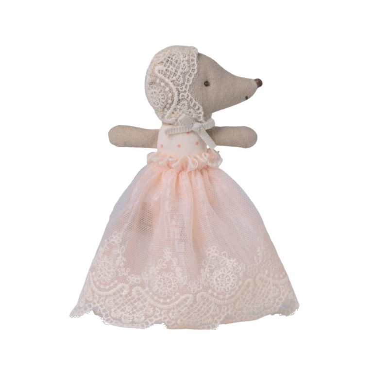 Maileg Baby Mouse in Gown – Powder