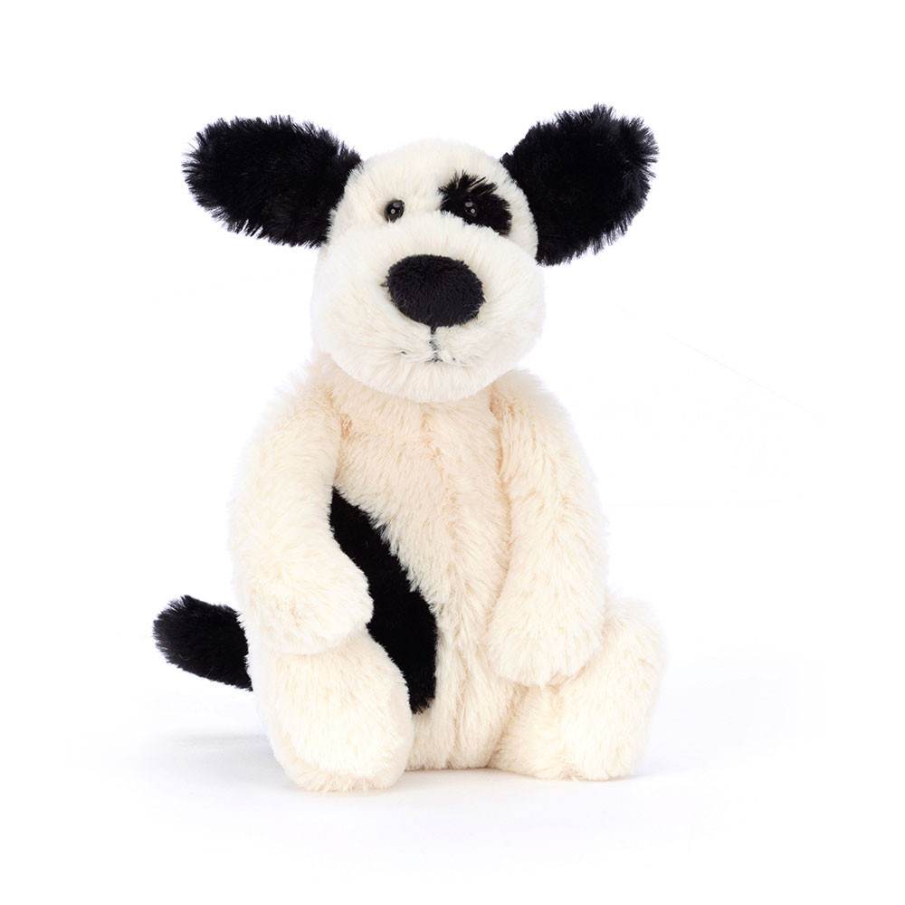 Jellycat Bashful Black & Cream Puppy - Product Image