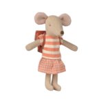 Maileg Tricycle Mouse, Big Sister – Coral - Main Image